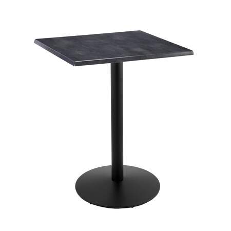 Holland Bar Stool Co 42" Tall In/Outdoor All-Season Table, 30" x 30" Square Black Steel Top OD214-2242BWOD30SQBlkStl